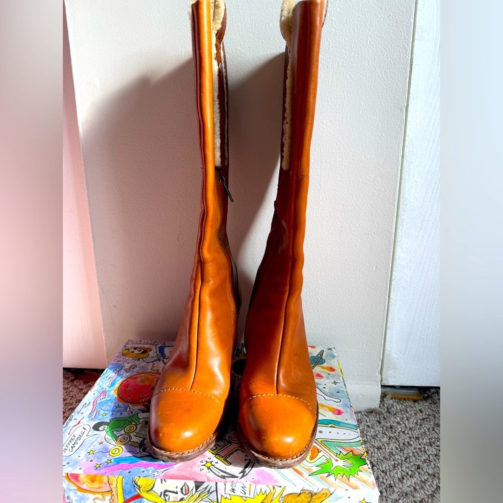 Women's Tan Leather Boots